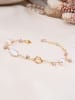 Pierres delicates Vergulde armband met parels