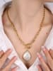 Pierres delicates Vergulde ketting met hanger - (L)50 cm
