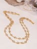Pierres delicates Vergold. Halskette mit Schmuckelementen - (L)45 cm