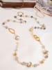Pierres delicates Vergold. Halskette mit Schmuckelementen - (L)50 cm