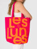 Les Lunes Shopper "Haley" roze - (L)38 x (B)43 cm