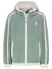 Sublevel Fleecejacke in Mint/ Weiß