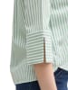 Tom Tailor Bluse in Grün/ Weiß
