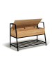 IDOMYA Essentials Schoenenbank "Timeo" lichtbruin - (B)90 x (H)60 x (D)39 cm