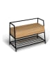 IDOMYA Essentials Schoenenbank "Timeo" lichtbruin - (B)90 x (H)60 x (D)39 cm