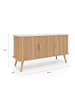 IDOMYA Essentials Sideboard "Marceau" in Hellbraun/ Weiß - (B)110 x (H)60 x (T)40 cm