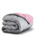 IDOMYA Essentials Winter-Bettdecke in Grau/ Rosa