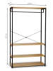IDOMYA Essentials Garderobe "Memphis" in Hellbraun/ Schwarz - (B)100 x (H)167 x (T)40 cm