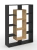 IDOMYA Essentials Boekenkast "Colette" zwart/lichtbruin - (B)104 x (H)143 x (D)30 cm