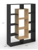 IDOMYA Essentials Boekenkast "Colette" zwart/lichtbruin - (B)104 x (H)143 x (D)30 cm