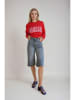 Monki Jeans-Bermudas in Blau