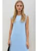 Monki Gebreide jurk lichtblauw