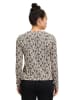 BETTY & CO Longsleeve in Taupe/ Schwarz