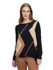 Betty Barclay Longsleeve in Schwarz/ Beige/ Camel