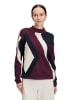 Betty Barclay Sweter w kolorze granatowo-bordowo-kremowym
