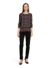 Betty Barclay Pullover in Schwarz/ Violett/ Beige
