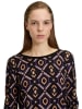 Betty Barclay Pullover in Schwarz/ Violett/ Beige