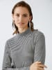 Oui Longsleeve in Schwarz/ Weiß