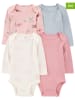 carter's 4er-Set: Bodys in Rosa/ Hellblau/ Creme