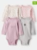 carter's 4-delige set: rompers wit/lichtroze/grijs