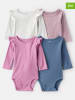 carter's 4-delige set: rompers grijs/lichtroze/blauw