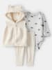 carter's 3tlg. Outfit in Beige/ Grau