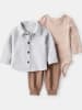 carter's 3tlg. Outfit in Hellbraun/ Grau