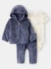 carter's 3-delige  outfit blauw/crème