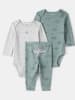 carter's 3tlg. Outfit in Grün/ Grau