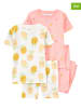 carter's 2er-Set: Pyjamas in Weiß/ Orange/ Rosa