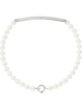Pearl Addict Bransoletka "Love Gourmette" z perłami w kolorze białym