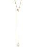 Pearl Addict Złoty naszyjnik z perłą - dł. 42 cm