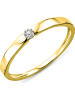 Diamant Exquis Gouden ring met diamant