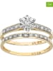 Revoni 2-delige set: gouden ringen met diamanten