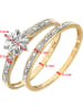Diamant Exquis 2er-Set: Gold-Ringe mit Diamanten
