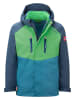 Trollkids 3in1-Funktionsjacke "Bryggen" in Blau/ Grün