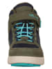 Trollkids Leren wandelboots "Gryllefjord Mid Cut" kaki