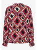 More & More Bluse in Rot/ Pink/ Schwarz