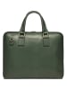 CXL by Christian Lacroix Leren zakentas "Louvre" groen - (B)38 x (H)28,5 x (D)5,5 cm