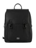 CXL by Christian Lacroix Leder-Rucksack "Logan" in Schwarz - (B)32 x (H)45 x (T)11 cm