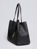 CXL by Christian Lacroix Leder-Schultertasche in Schwarz - (B)39 x (H)29 x (T)20 cm