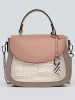 CXL by Christian Lacroix Leder-Henkeltasche "Haussmann" in Rosa/ Beige/ Grau - (B)23 x (H)20 x (T)11 cm