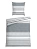 Schiesser Renforcé-Bettwäsche-Set "Adele" in Hellgrau/ Weiß