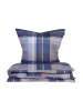 Schiesser Fijnbiber beddengoedset "Todd" blauw