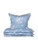 Schiesser Fijnbiber beddengoedset "Skadi" lichtblauw