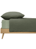 Schiesser Mousseline beddengoedset "Molly" donkergroen