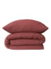 Schiesser Mousseline beddengoedset "Molly" bordeaux