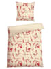 Schiesser Feinbiber-Bettwäsche-Set "Rowan" in Creme/ Rot