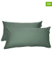 Schiesser 2er-Set: Satin-Kissenhüllen "Ella" in Dunkelgrün
