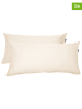 Schiesser Satynowe poszewki (2 szt.) "Ella" w kolorze kremowym na poduszkę